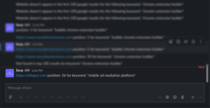I made a Google SERP bot for Slack using only #nocode